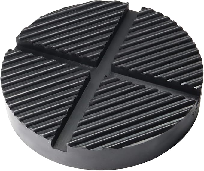 Universal Floor Slotted Car Rubber Jack Pad Frame Protector for Pinch Weld Side Lifting Disk Jacking Tool 24mmX125mmx125mm (2Pcs)
