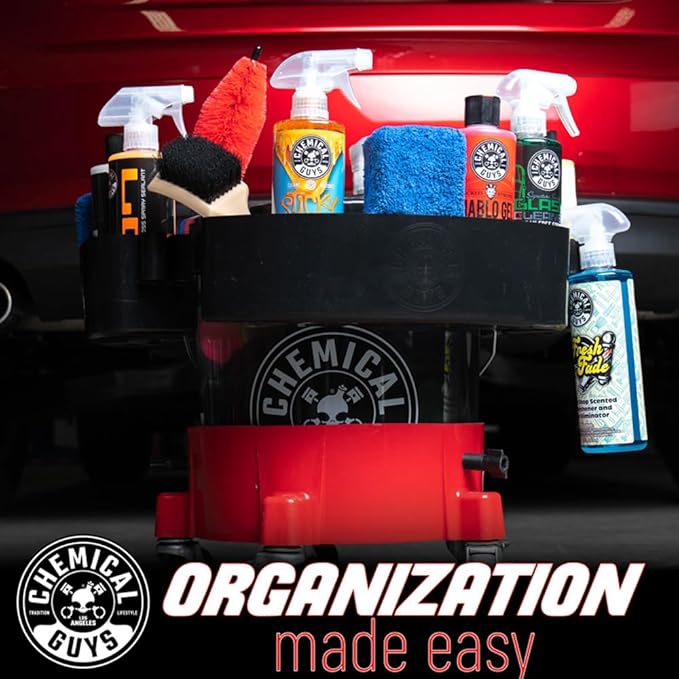Chemical Guys ACC621 Freeloader Bucket & Dolly Organizer, Black, Keep Soap and Water in The Bucket and Your Supplies Organized, Great for Washing Cars, Trucks, Motorcycles, SUVs, RVs & More