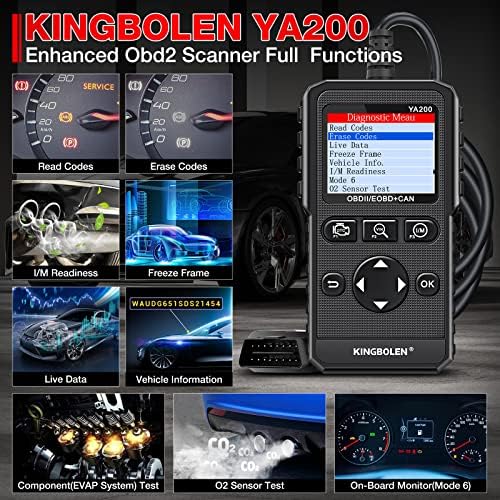 KINGBOLEN YA200 OBD2 Scanner, Car OBD2 Code Reader Check Engine Light