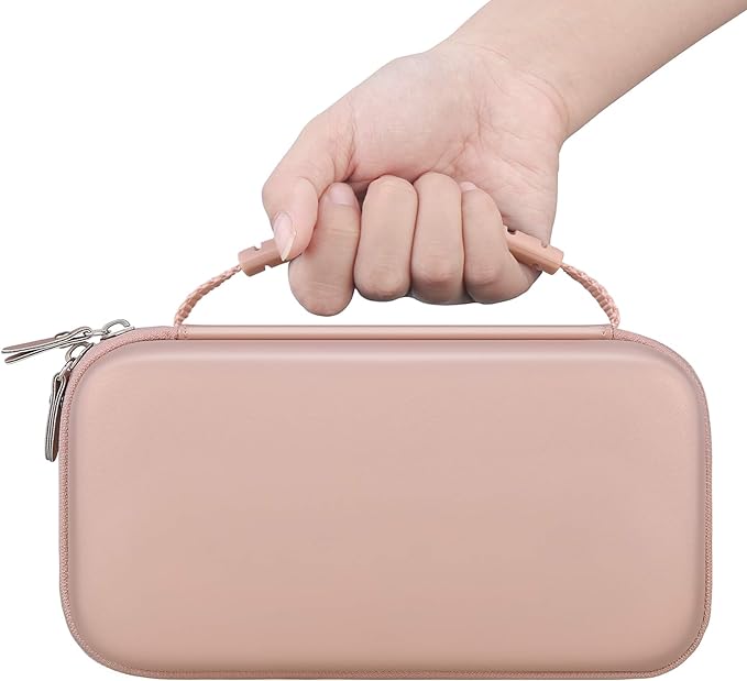 Canboc Carrying Case for Halo Bolt Portable Car Jump Starter 58830/57720/44400 mWh, Halo Bolt ACDC Max 55500 mWh Phone Charger, Mesh Bag for Jumper Cable, AC Wall Charger, Charge,Rose Gold