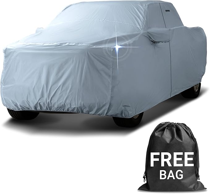 iCarCover 18-Layer Premium Truck Car Cover Waterproof All Weather, Rain Snow UV Sun Protection Full Car Covers, F-250 350 450, Ram 2500 3500, C/K 2500 3500, Sierra 2500, Size T72 (See Size Chart)