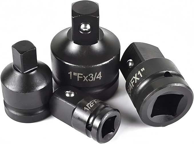 1/2" Drive (Female) x 3/4" (Male) Impact Socket Adapter, CR-MO Steel, Compatible with Air Impact Wrenches, Breaker Bars, Ratchets