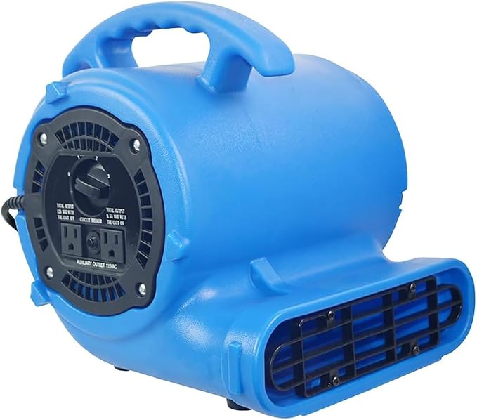 1/4hp 900CFM Air Mover Carpet Dryer Floor Fan Cooling Fan - Industrial Heavy Duty Abanico de Piso Blower Fan with High Power for Commercial Industrial and Pro Janitorial Use [WWD28]