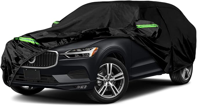 Waterproof Car Covers Replace for 2008-2025 Volvo XC60, 6 Layers All Weather Custom-fit Car Cover with Zipper Door & Windproof Bands for Snow Rain Dust Hail Protection (XC60)