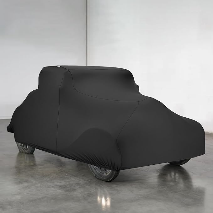 Indoor Car Cover Compatible with 1914-1927 Ford Model T, Stretch Satin Dust-Proof Protection Ultimate Custom Full Car Cover for Underground Garage, Car Show