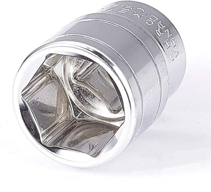 Utoolmart Shallow Socket, 1/2-Inches Drive 6-Point 23mm Metric Socket, Chrome Vanadium Steel Chrome Finish, for General Repairs