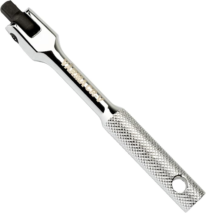 1/4-Inch Drive 5-Inch Flex Head Breaker Bar – Compact Power Knuckle Bar with Pivot Handle for Mechanics, DIY, and Home Repairs