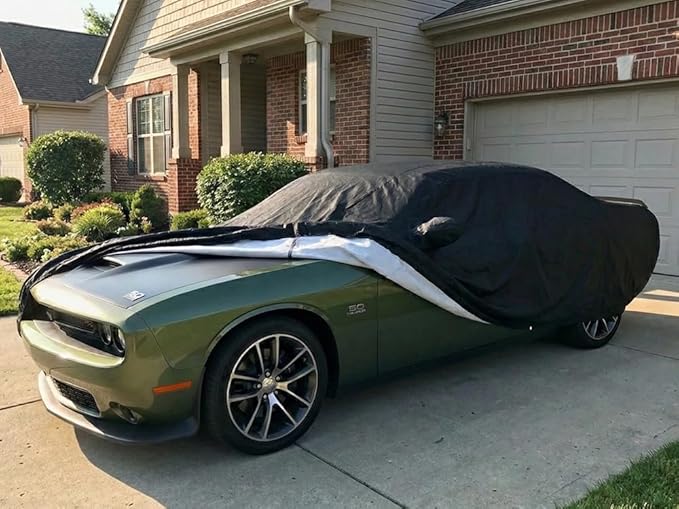 CarsCover Custom Fits for Dodge Challenger Car Cover 5 Layer Ultrashield Premium Black Covers (R/T, SRT, T/A, SXT, Hellcat)