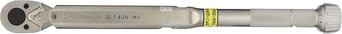 Tohnichi Ratchet Head Type Adjustable Torque Wrench with Metal Handle, 30-140, 1N.m, 1/2" Square Drive QL140N-MH Torque Wrench
