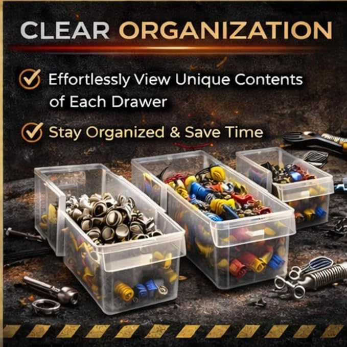 Quantum Storage Systems PDC-60BK 60 Drawers Cabinet Part Organizer 19" H x 15" W x 7" D