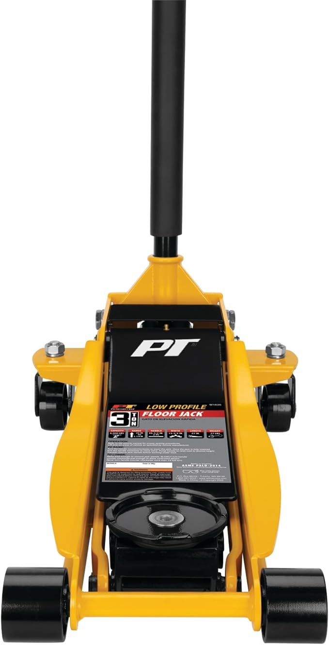 Performance Tool W1626 3 Ton Rapid Lift Low Profile Floor Jack (3-1/4 to 20-Inch Lift Range)