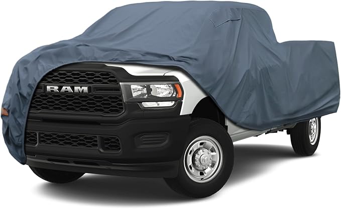 16 Layers Large Truck Cover Waterproof All Weater, Heavy Duty Pickup Truck Cover for RAM 2500 3500, Silverado 1500 2500 3500, F-Series F-250 F-350, Toyota Tundra etc. Length up to 261 inch.