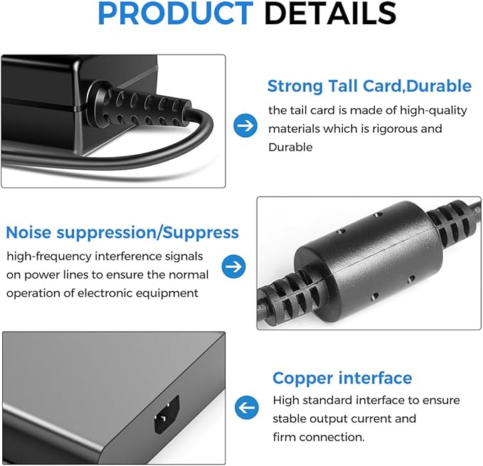13.8V N557514 DCC020IB Tire Inflator Charger Compatible with DeWalt DCC020IB Battery DEWALT DCC020i 20V MAX Tire Inflator Cordless Air Compressor Type DCC020IB-CA Type 1 Power Cord Adapter