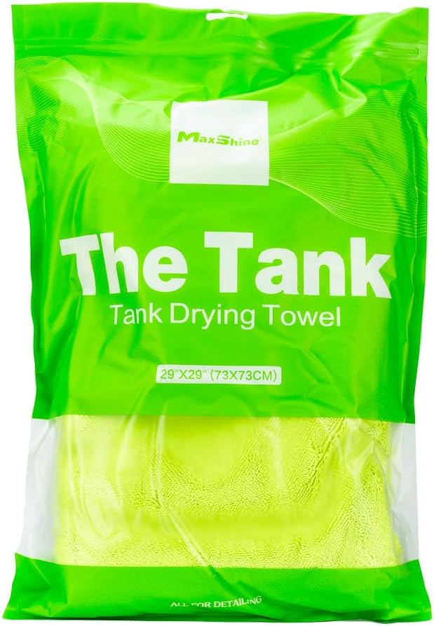 Maxshine Universal Car Drying Towel 30” x 30” | 1600GSM Plush Double-Sided Microfiber | Super Absorbent Rinse-Free Drying Towel for Car Wash & Detailing | Scratch-Free, Lint-Free Auto Care Cloth
