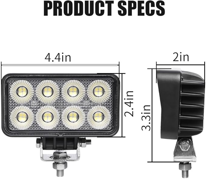 Exzeit 64W Led Tractor Work Lights, 5600Lms Led Truck Work Lights Flood Light fits Farm Tractor Engineer Truck ATV, 12/24V