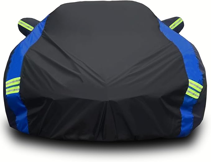 Avecrew for Chevrolet Corvette C8 Car Cover Waterproof All Weather for Automobiles, Outdoor Full Exterior Covers Fit 2020-2026 Corvette C8 with Windproof Strap and Driver Door Zipper