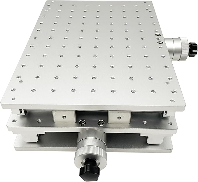 INTBUYING 2 Axis Moving Table for Laser Marking Engraving Machine Portable XY-Axis Moving Workbench 300 * 220 Two-dimensional Marking Machine Table