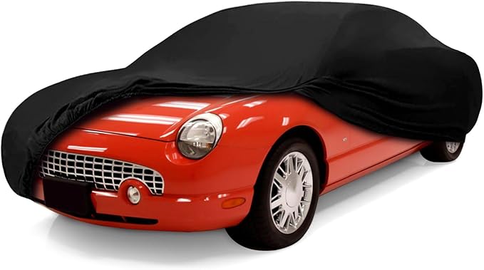 Car Cover Indoor Compatible with Ford Thunderbird 2002-2005,Stretch Satin Dust-Proof Protection Ultimate Custom Full Car Cover for Underground Garage, Car Show