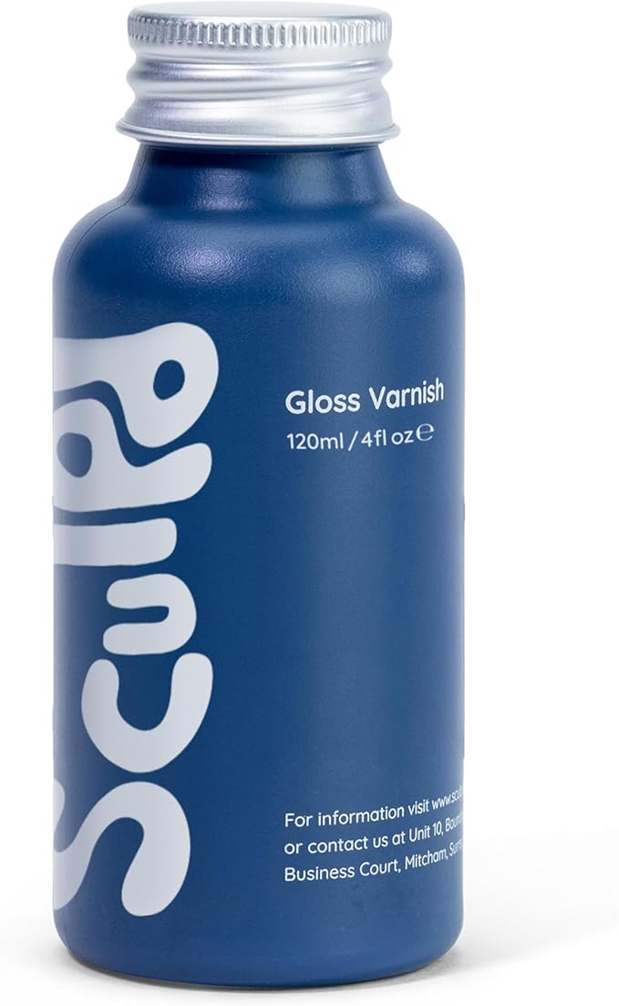 Sculpd 120 ml Air Dry Clay Glaze - Gloss, Scratch Resistant and Waterproof Pottery Glaze, Gloss Varnish for Air Dry Clay
