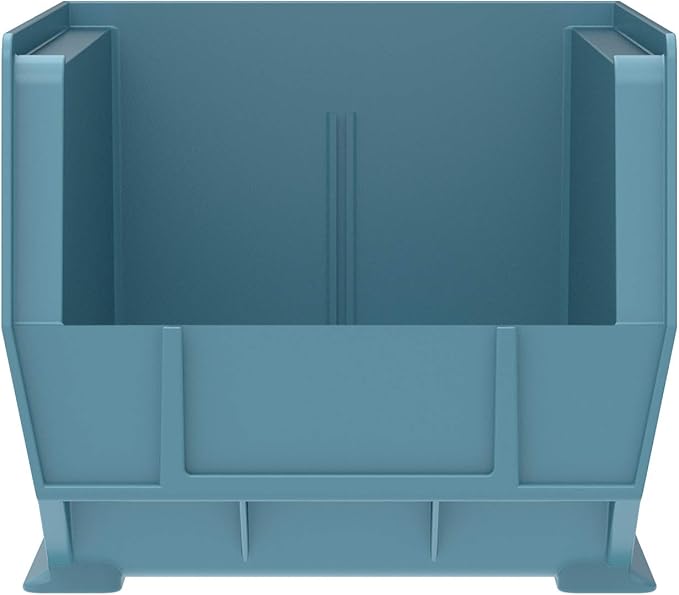 Akro-Mils 30240 AkroBins Plastic Storage Bins, Space-Saving Stackable Bins for Garage, Pantry, Craft Organization, 15-Inch x 8-Inch x 7-Inch, Light Blue, 12-Pack