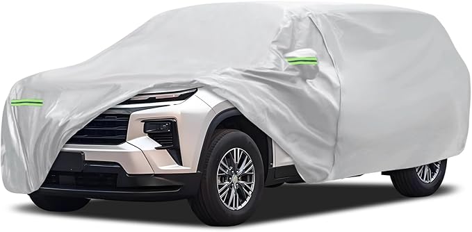Car Cover Fit for Chevrolet Chevy Traverse 2009-2026, Migaven Waterproof Full Exterior Cover Sun Rain Protection with Door Zipper and Cotton Lining