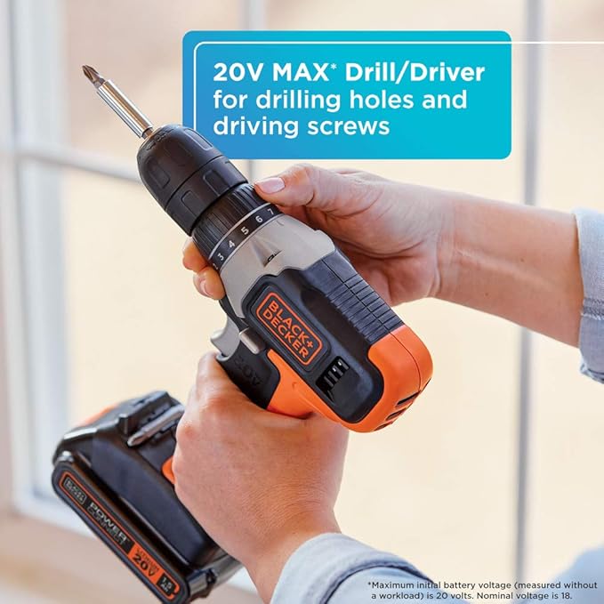 beyond by BLACK+DECKER Home Tool Kit with 20V MAX Drill/Driver, 83-Piece (BDPK70284C1AEV)