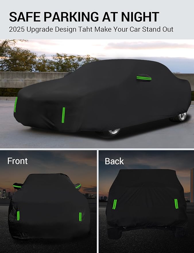 Proadsy Car Cover for 2009-2024 Ford Edge, Waterproof All Weather for Automobiles, Windproof Snowproof Rain Hail Sun UV Protection Full Outdoor Indoor Exterior Car Covers, Black