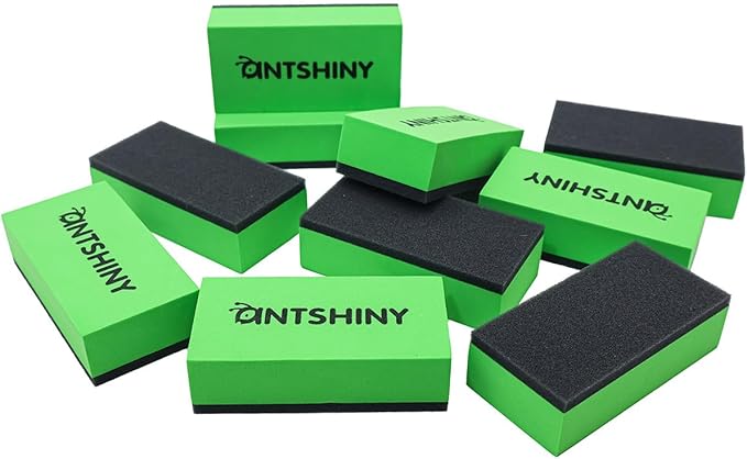 Ceramic Coating Applicator Sponges Block,Car Detailing Coat applicator Sponge Pads Kit,(10, Green)