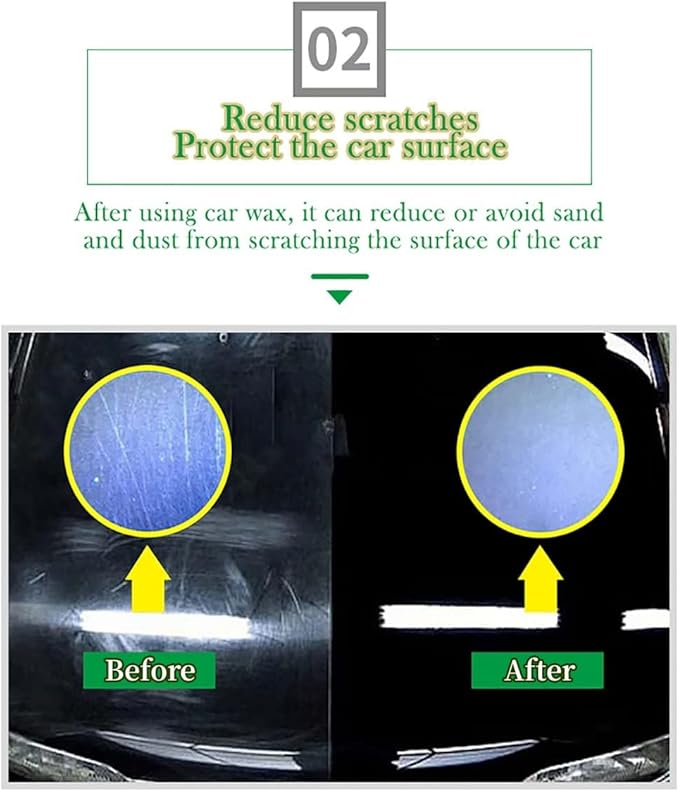 Black Gold Car Wax with Pad Solid Auto Carnauba Cars Care Polish Cleaner Waxing Repair Scratches Ceramics Coating for Black Cars 300g with Free Waxing Sponge, 10.6oz