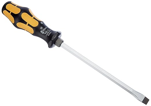 Wera 05018270001 Kraftform Plus 932 A Slotted Screwdriver, 10mm Head, 7" Blade Length, Multicolor