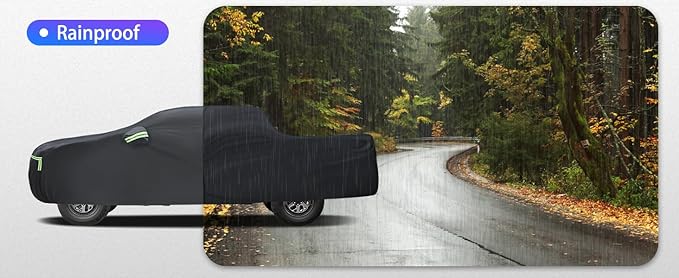 Pickup Truck Cover Custom Fit for Nissan Frontier 2004-2026, 6 Layers Truck Cover Waterproof All Weather for Automobiles,Outdoor Full Exterior Cover,Rain, Sun, Wind Protection,Black