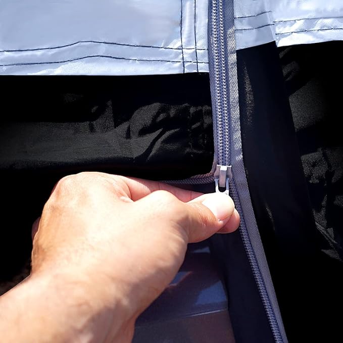 Titan Lightweight Mid-Size SUV Car Cover (Black Pearl) for Ford Explorer, Jeep Grand Cherokee, and More. Waterproof Cover Measures 206 Inches and Includes a Driver-Side Door Zipper.