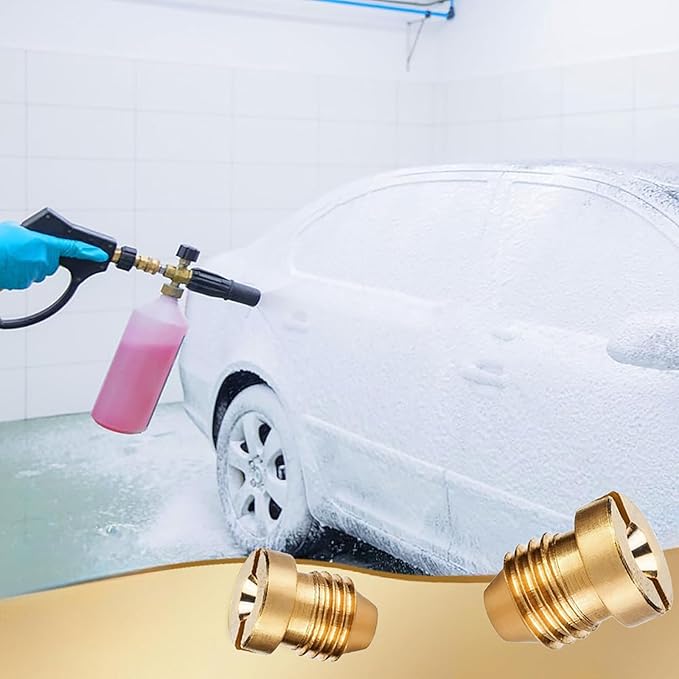 1.1 mm Foam Cannon Orifice Nozzle Tips, 1.1mm Universal Connector for Foam Sprayer, Washer Replacement Nozzles, Precision Foam Cannon Orifice for Car Wash and Garden Hose Use(2Pcs)