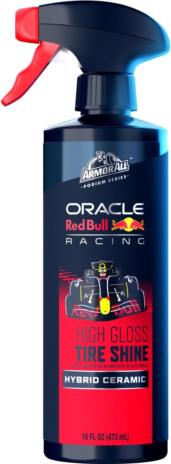 Armor All Podium Series Hybrid Ceramic High Gloss Tire Shine Spray, 16 fl oz, Long-Lasting Car Tire Shine Developed in Collaboration With Oracle Red Bull Racing