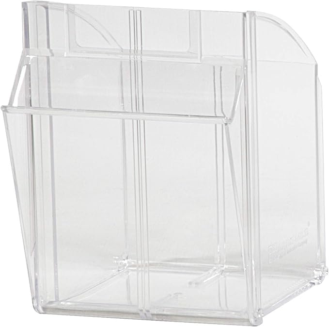 Akro-Mils TiltView Plastic Storage Cabinet with 4 Tilt Out Bins, Horizontal Plastic Parts Organizer, Teacher Toolbox, and Office Supply Organizer, 23-5/8" W x 8-3/16" H x 6-3/4" D, Stone