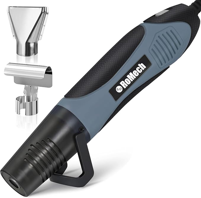ROMECH 1500W Heavy Duty Heat Gun with 4 Nozzles + 350W Heat Gun with 2 Nozzles