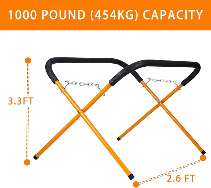 2 Pack Portable Workbench Folding Work Stand, 1,000 Pound Capacity Foldable Work Table, Heavy-Duty Bumper Stand for Garage and Shop