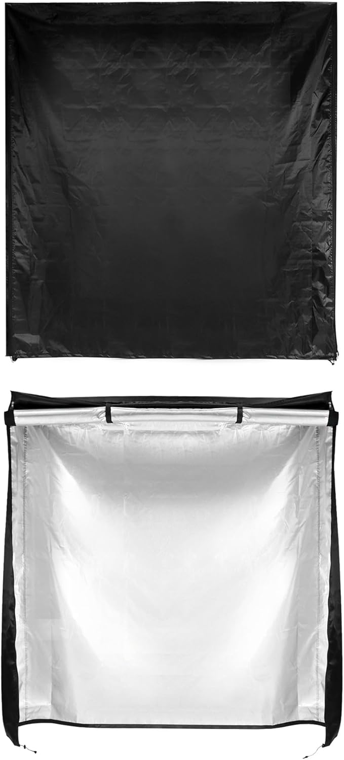 QWORK Wire Rack Cover - 60"x24"x72", Oxford Cloth, Keeps Rack Clean, for Home, Office, Storage & Garage, Black