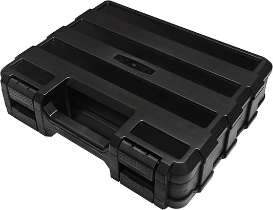 Double Side Tool Box Organizer, Hardware Storage Box, Portable Small Parts Organizer with Removable Plastic Dividers for Screws, Nuts, Nails, Bolts (Black)