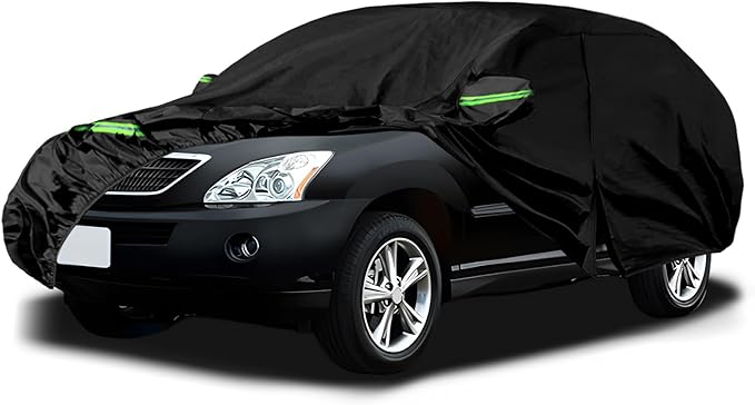 Waterproof Car Covers Replace for 1998-2007 Lexus RX350 RX450H RX500H, 6 Layers All Weather Custom-fit Car Covers with Zipper Door & Windproof Bands for Snow Rain Dust Hail Protection