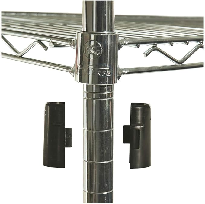 Alera ALE Industrial Heavy-Duty Wire Shelving Starter Kit, 4-Shelf, 48w x 24d x 72h, Silver