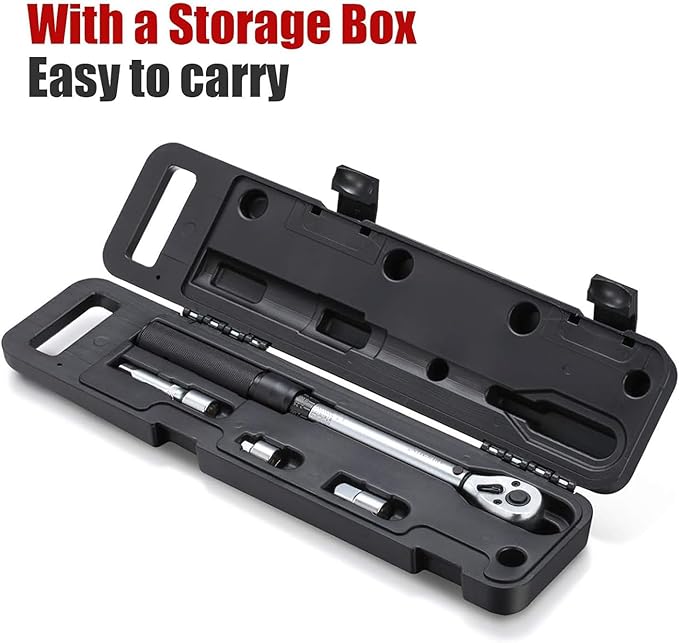 3/8-Inch Drive Click Torque Wrench (10-45 ft.-lb./13.5-61Nm) Dual-Direction Adjustable Torque Wrench Set