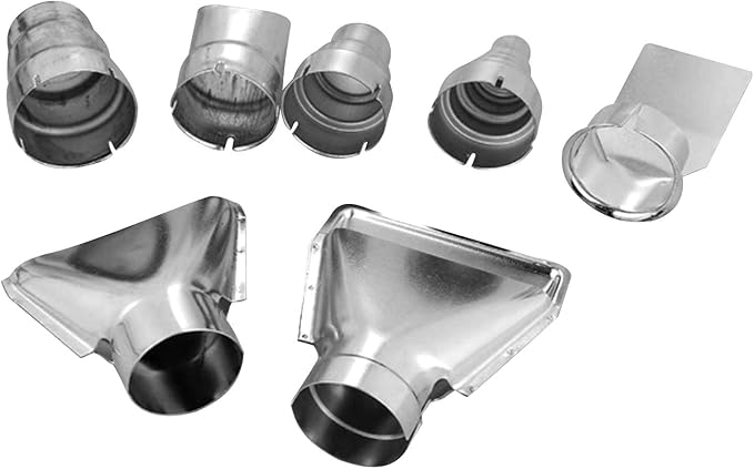 7pcs 35mm Heat Gun Nozzle Tips, Heat Gun Accessories, Stainless Steel Soldering Tips for Station Repair Tool Accessory, Heat Gun Nozzle Attachments for 1500-2000w Hot Air Gun Soldering Station Nozzle