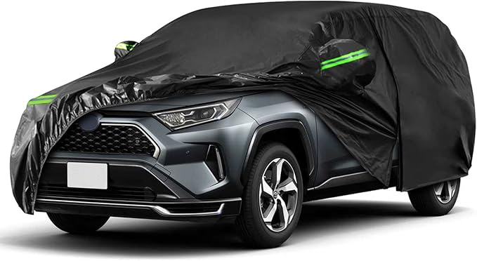 Car Covers Waterproof All Weather Replace for 2013-2025 Toyota RAV4, 6 Layers Custom-Fit Outdoor Full Car Covers with Zipper Door for Snow Rain Dust Hail Protection (Rav4)