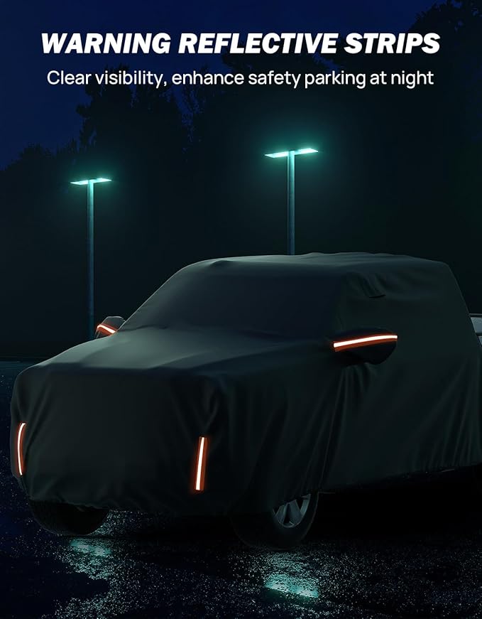 JOYTUTUS Super Crew Cab Car Cover Compatible with 2015-2026 F150, Truck Half Cover Indoor Outdoor Snow Hail UV Waterproof All Weather Protection