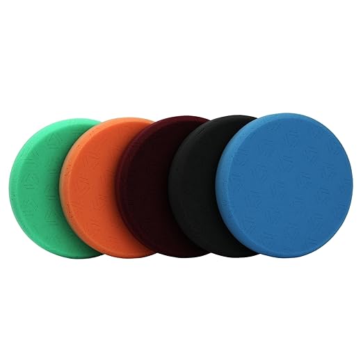 6 Inch Buffing Polishing Pads Kit, 5 Pcs Foam Pads for 150mm Backing Plate, Cutting Polishing & Waxing Pads for RO/DA/GA Car Polisher
