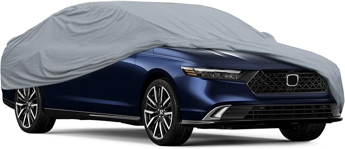 MotorTrend Custom Fit Car Cover for Honda Accord 2018-2025, All-Weather Protection for Cars Trucks & SUVs, UV Resistant Waterproof Scratch-Resistant, Vehicle Cover for Outdoor & Indoor