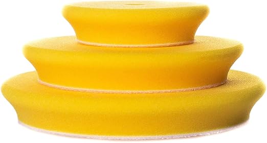 RUPES 100mm Yellow D-A Fine Dual Action Wool Polishing Pads (Pack of 2) | Ideal for Paint Correction & Gloss Enhancement | Improves Cutting Performance | Compatible with 4" Backing Plate