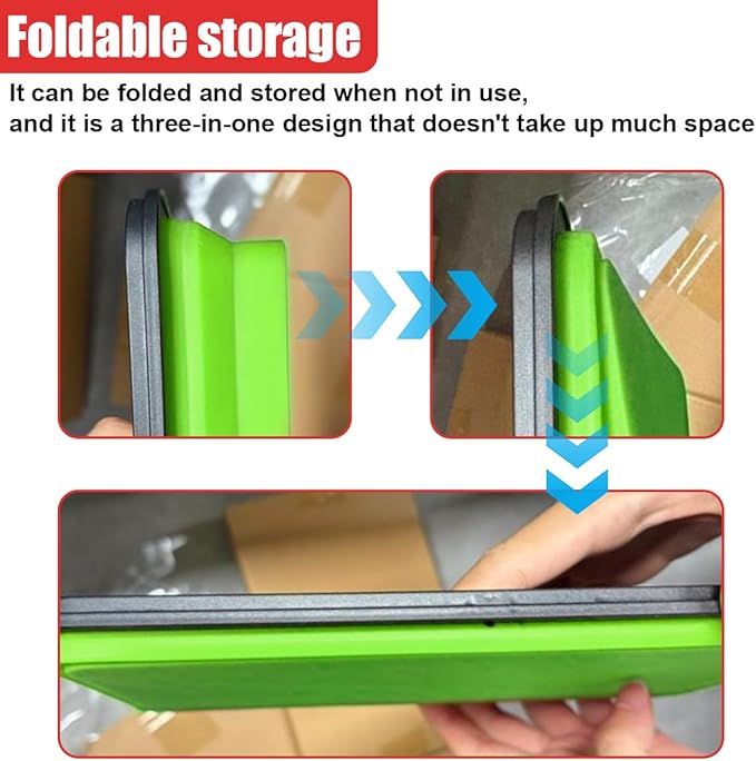 3PCS Collapsible Magnetic Parts Tray Set, Silicone Foldable Magnetic Tool Tray in 3 Different Size for Storage Organizer Screw Bolts Washers Nuts Pins & Other Small Metal Parts (Green)