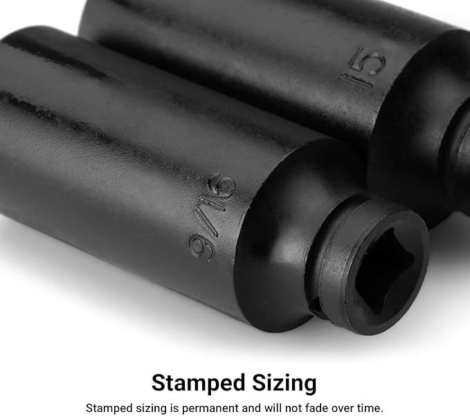 Capri Tools 1/4-Inch Drive Master Impact Socket Set (Shallow & Deep Set / 3/16-9/16 in.)